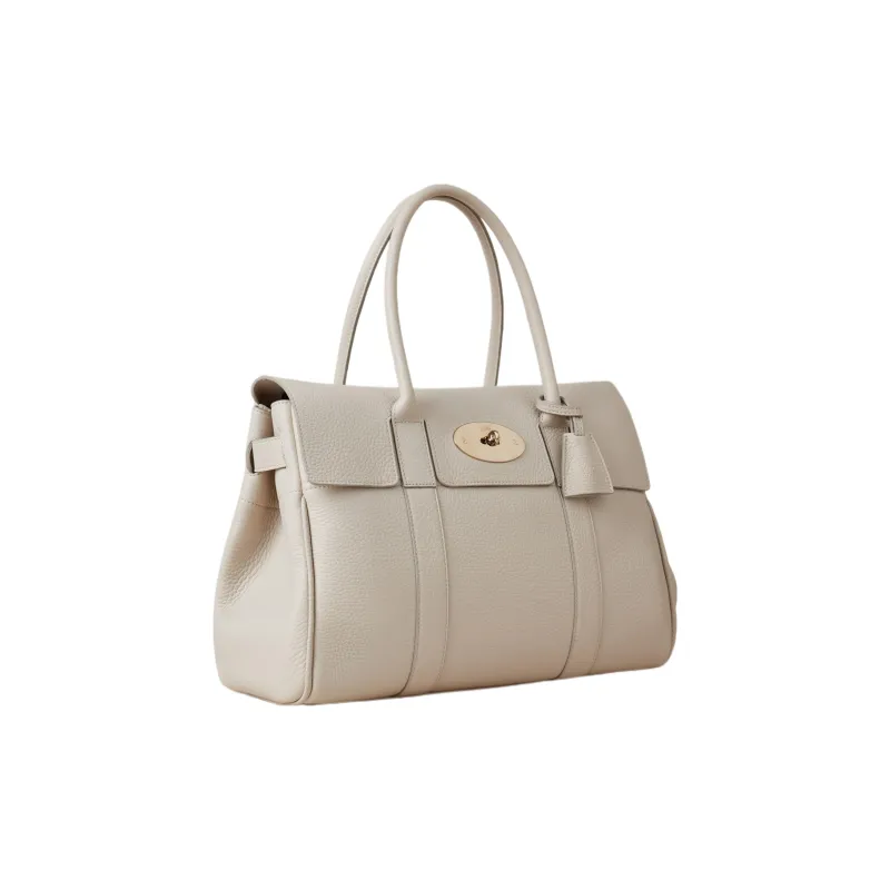 Mulberry Pebbled Textured Detail Top Handle Tote Bag-1