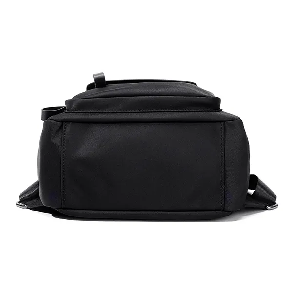 Simvay Clos Fabric With Synthetic Leather Travel Laptop Bag Backpack Medium Size Women's Black-5