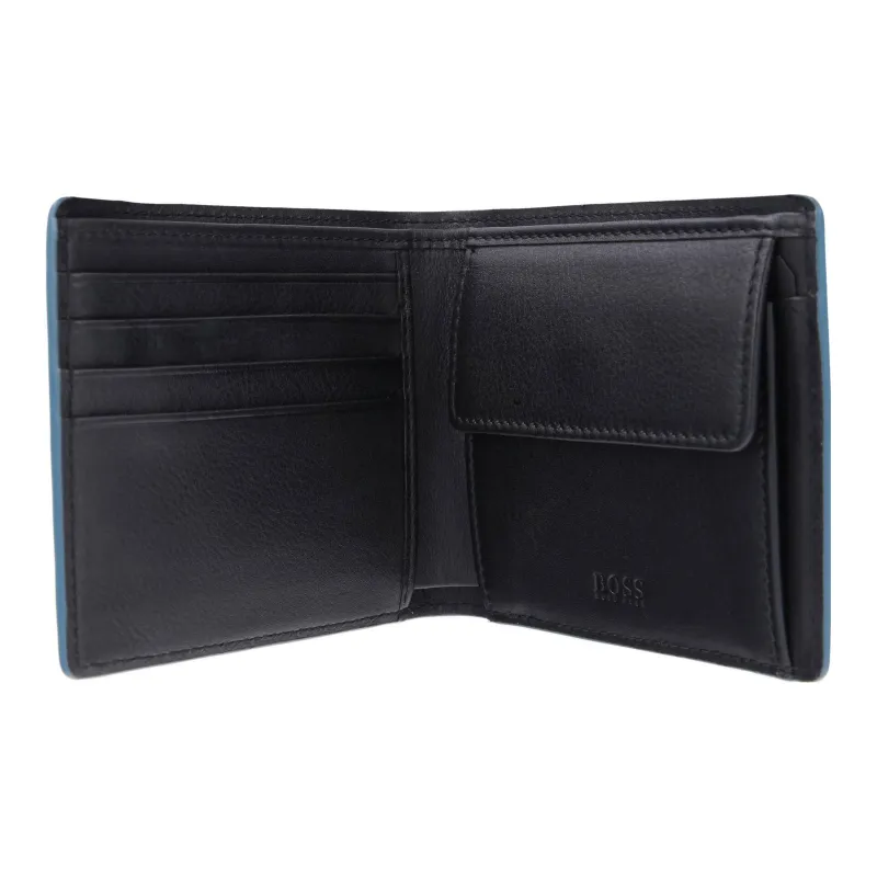 HUGO BOSS Cow Leather Card Holder, Wallet Gift Box Set Tubas Men's Black-5
