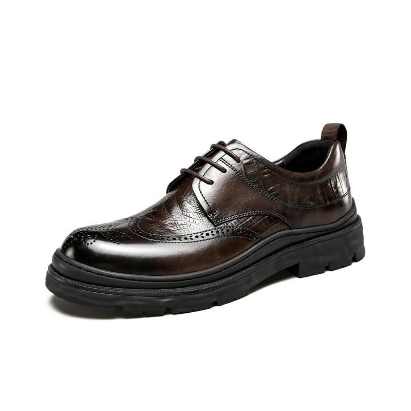 YEARCON Dress Shoes Men Low Top Gray/Black/Brown-9