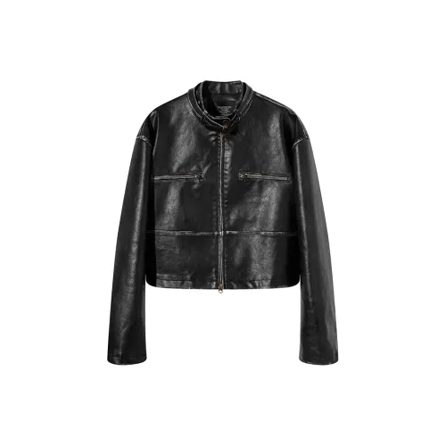 Ouyang Leather Jackets Women's Black