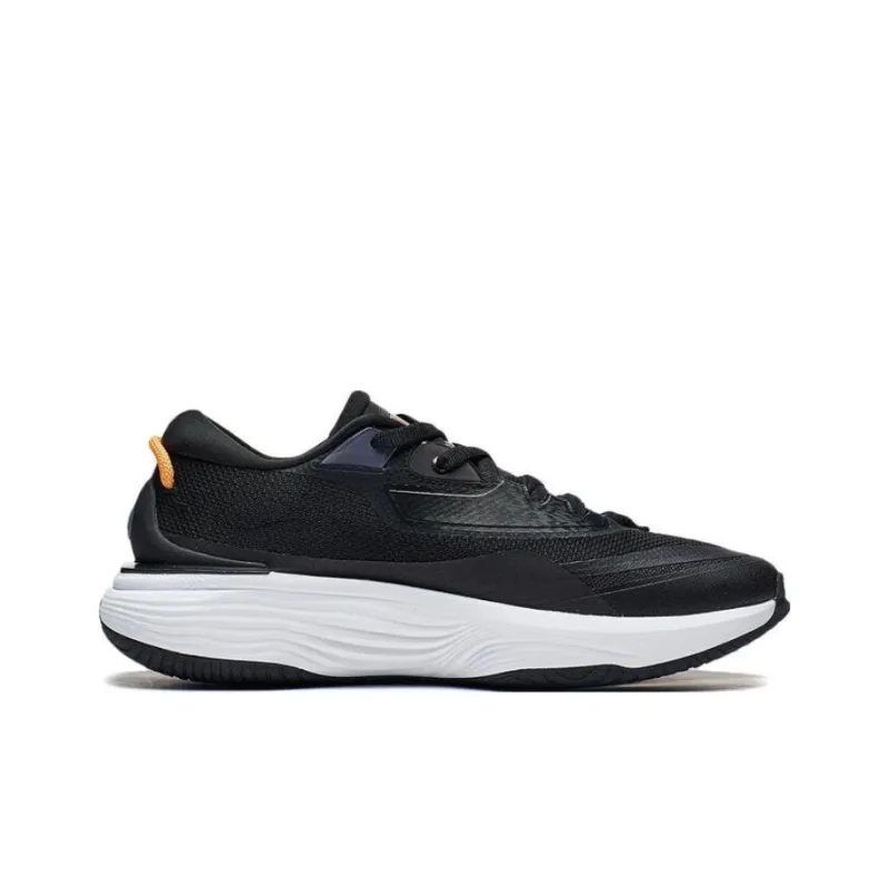 LiNing SOFT WARM Cushioning, Wear Resistant Low Top Casual Shoes Men's Black Orange-1