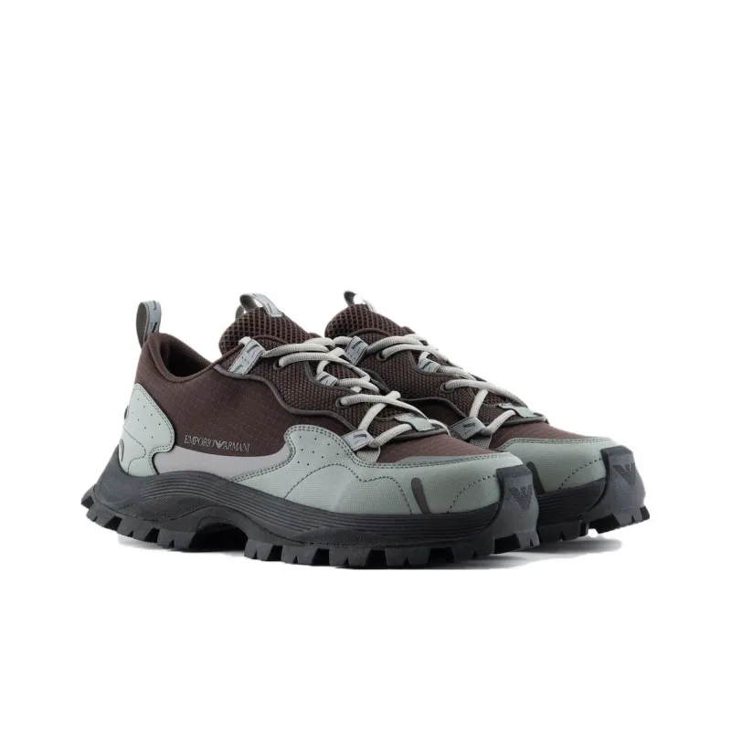 EMPORIO ARMANI Low Top Casual Shoes Men's Green-2
