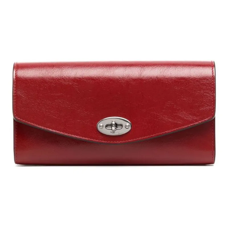 Mulberry Calfskin Wallet Women's Red-0