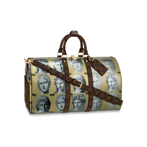 LOUIS VUITTON X Fornasetti Keepall Bandouliere 45 Gold