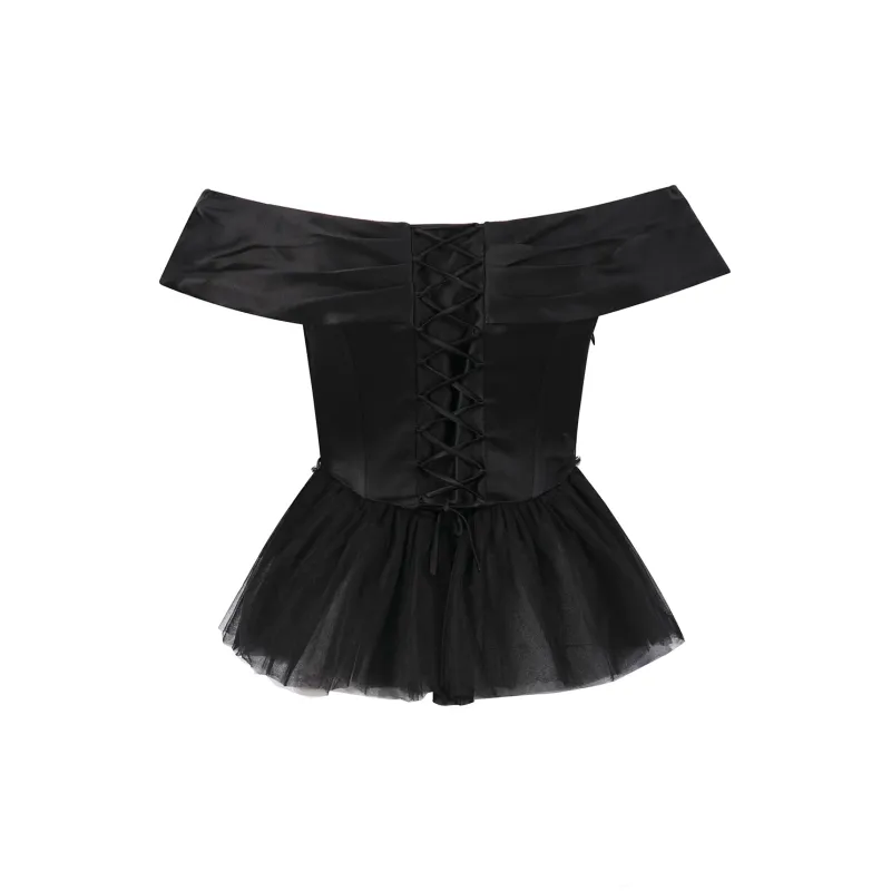 FORGET ME NOTAFMN Crop Tops Women's Black-1