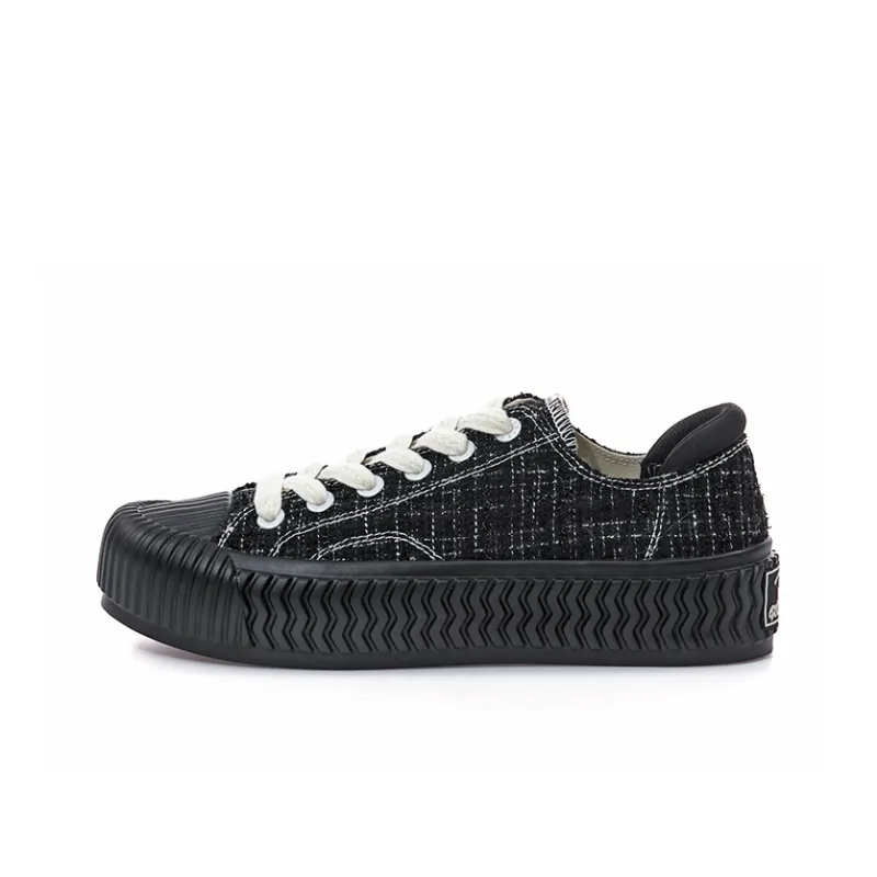 Excelsior Canvas Shoes Unisex Low Top Black/White-0