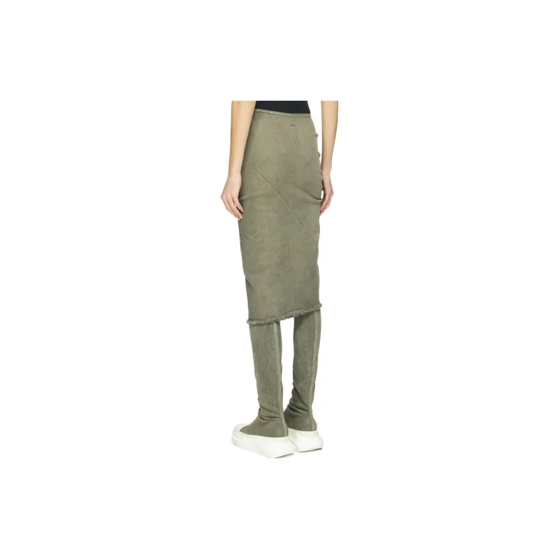 Rick Owens DRKSHDW Edfu Front slit Midi Skirt-1