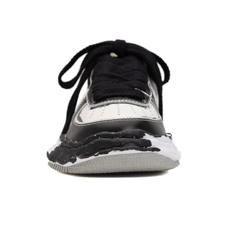 Maison MIHARA YASUHIRO Wayne Og Sole Printed Leather Low Black White-6