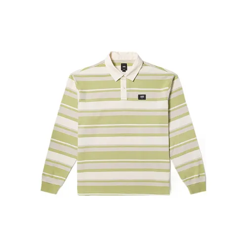 Vans Polo Shirts Unisex Light Green Stripes