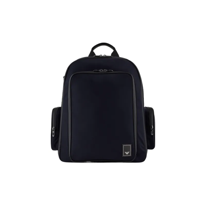 EMPORIO ARMANI Travel Business Travel Series Nylon Backpack Men's Black-0