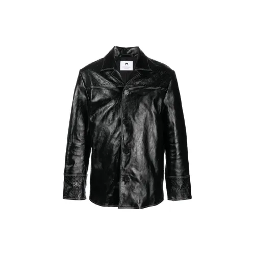 Marine Serre Regenerated Moonogram Leather Jacket