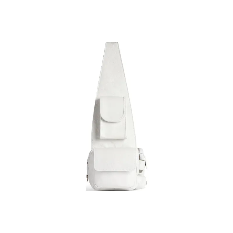 Balenciaga Superbusy Lambskin Handbag Shoulder Bag Mini Women's White-2