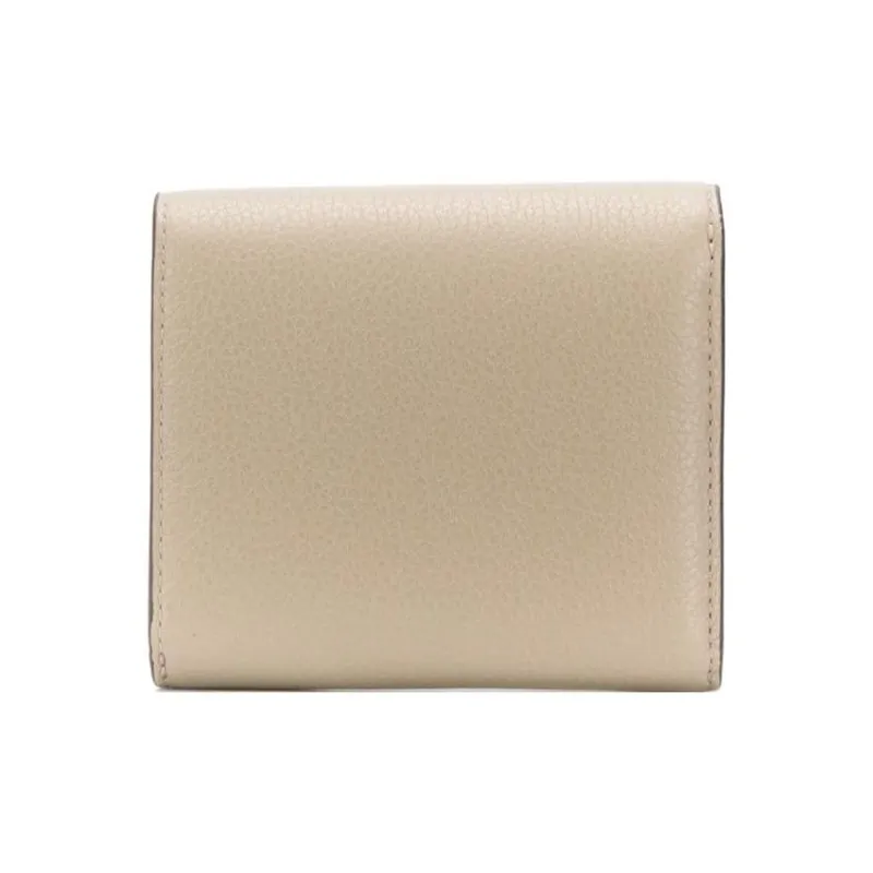 Mulberry Leather Wallet Small Size Women's Beige-1
