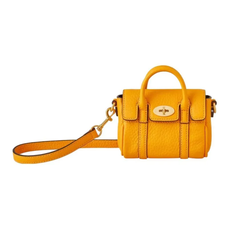 Mulberry Bayswater Leather Shoulder Bag Crossbody Bag Handbag Extra Mini Women's Yellow-0