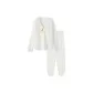 Pure White-Long-Sleeved Top+Pants