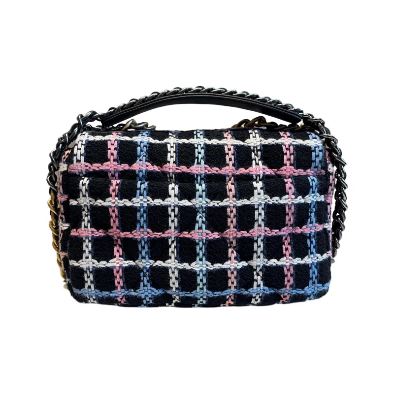 CHANEL 19Bag Cotton Twill Soft Woolen Shoulder Bag, Crossbody Bag Trumpets Women's Multicolor-1