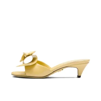 PRADA Slide Slippers 4.5cm Women's Yellow