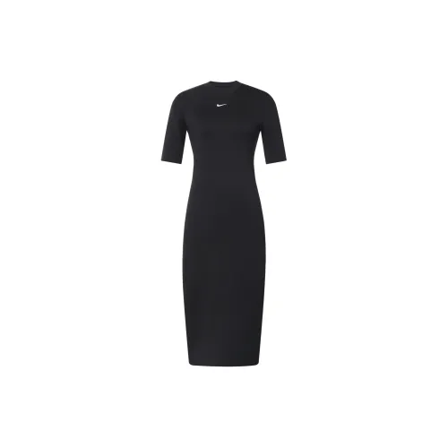 Nike Sportswear Essentials Series Short-Sleeved Dresses Women's Black