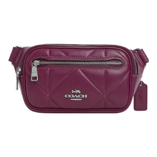 COACH Belt Leather Shoulder Bag Crossbody Bag Sling Bag Fanny Pack Small Size Women's Purple