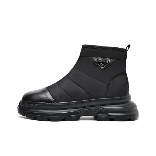 TRUMPPIPE Ankle Boots Men Black