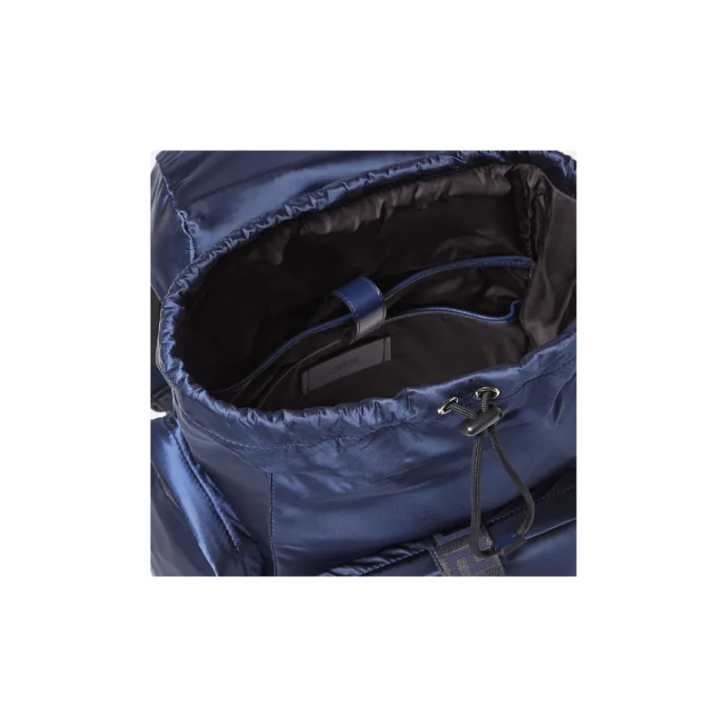 VERSACE Calfskin Trim Backpack Men's Blue-2