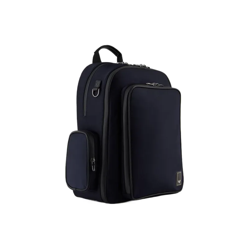 EMPORIO ARMANI Travel Business Travel Series Nylon Backpack Men's Black-1
