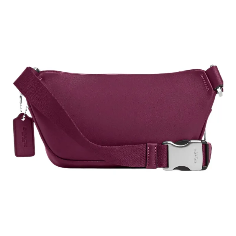 COACH Leather Shoulder Bag, Crossbody Bag, Sling Bag, Fanny Pack Trumpets Women's Purple-1