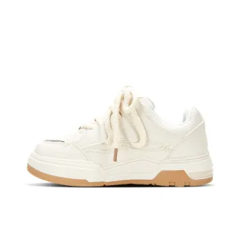 KARLIE KELLER Slip Resistant Cushioning Wear Resistant Lightweight Low Top Skateboard Shoes Men's Ecru