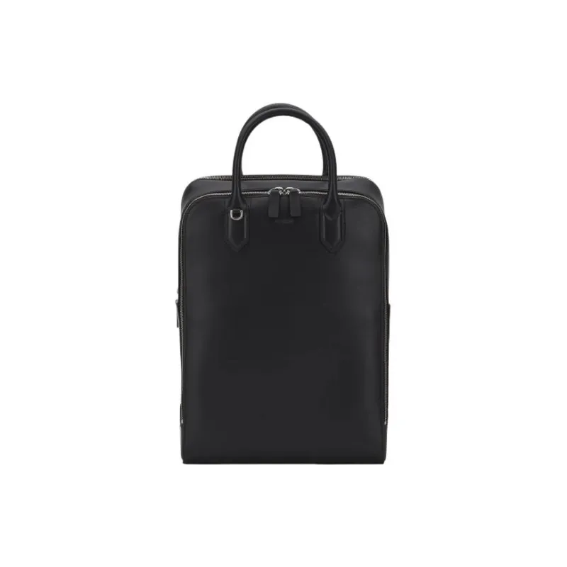 BALLY Cow Leather Backpack Medium Size Men's Black-0