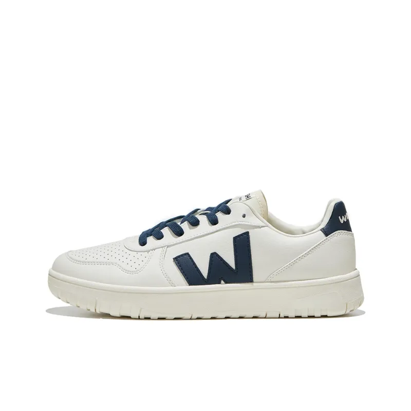 Norman Walsh CARMEL Collection Anti Slip Wear Resistant Low Top Skateboard Shoes Unisex Beige Dark Blue-0