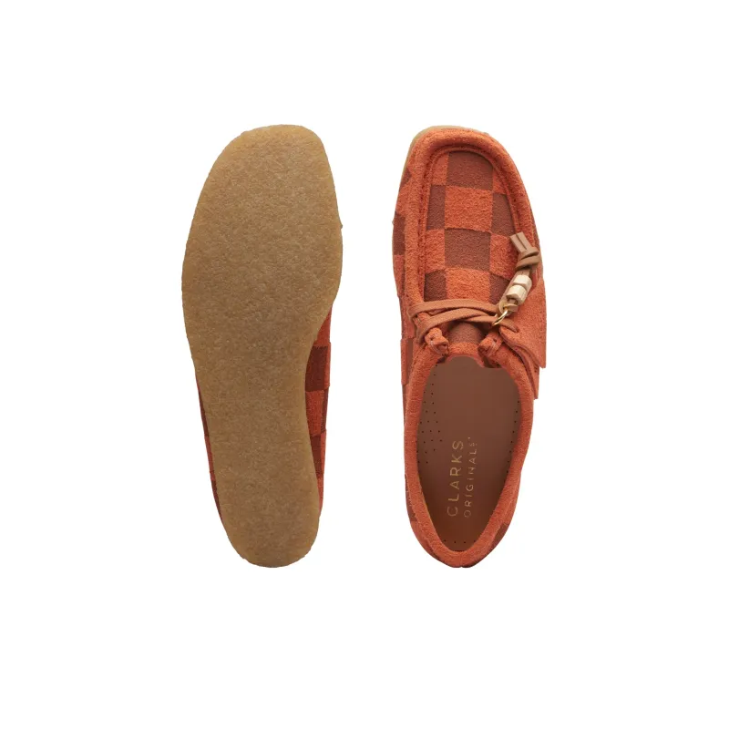 Clarks Originals WALLABEE Low Top Casual Shoes Women's Orange-2