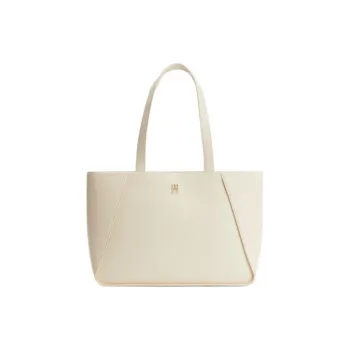 Tommy Hilfiger Recycled Polyester Tote Bag Shopping Bag Handbag Women's Sugarcane Color