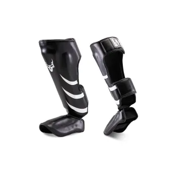 LARA STAR Boxing Leg Protection PU One Piece Molding Liner EVA Unisex Black