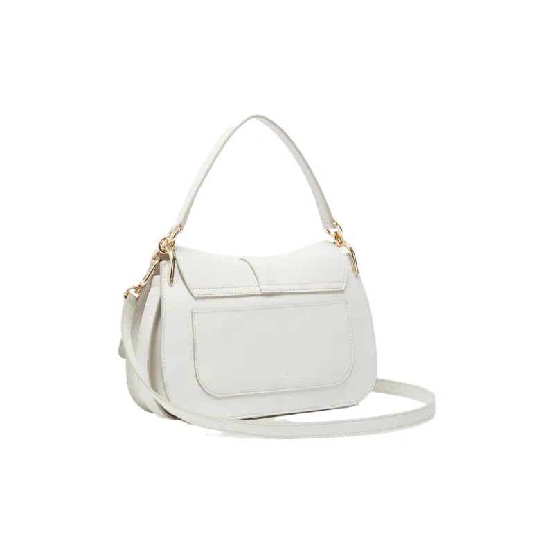 Furla Cow Leather One Shoulder Handbag Medium Size Women's White-3