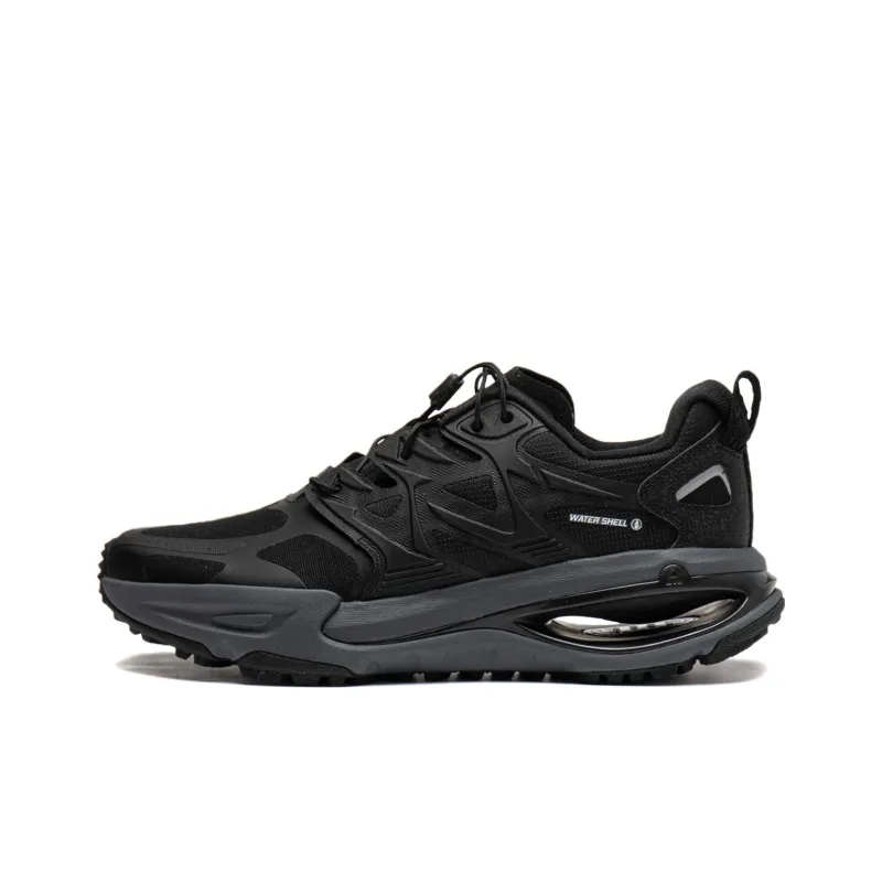 LiNing Yijie Cushioning Anti Slip And Wear Resistant Low Top Running Shoes Men's Black-0