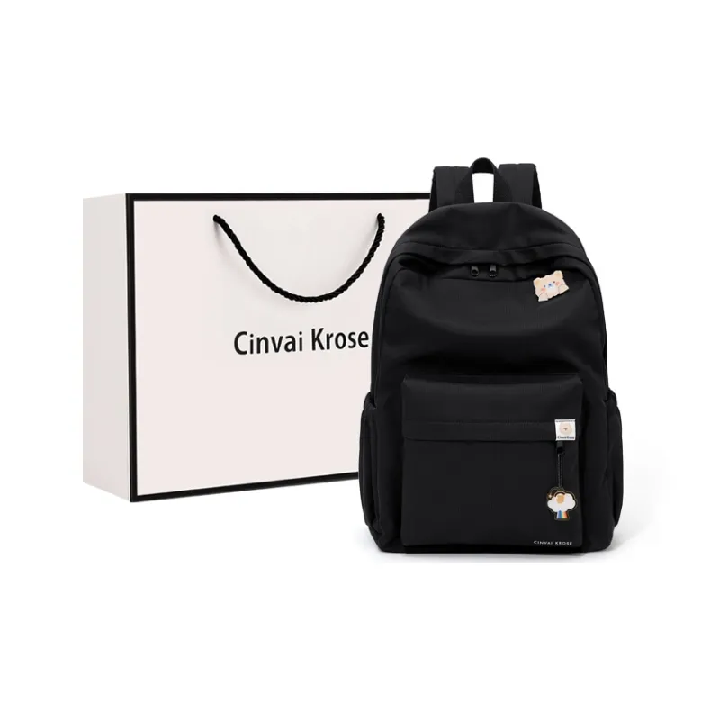 Simvay Clos Fabric Backpack Mountaineering Backpack Large Size Women's Ecru/Black-6