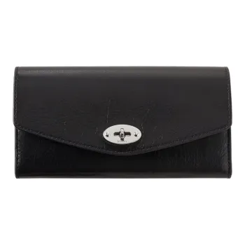 Mulberry Darley Grained Calfskin Wallet Women's Black