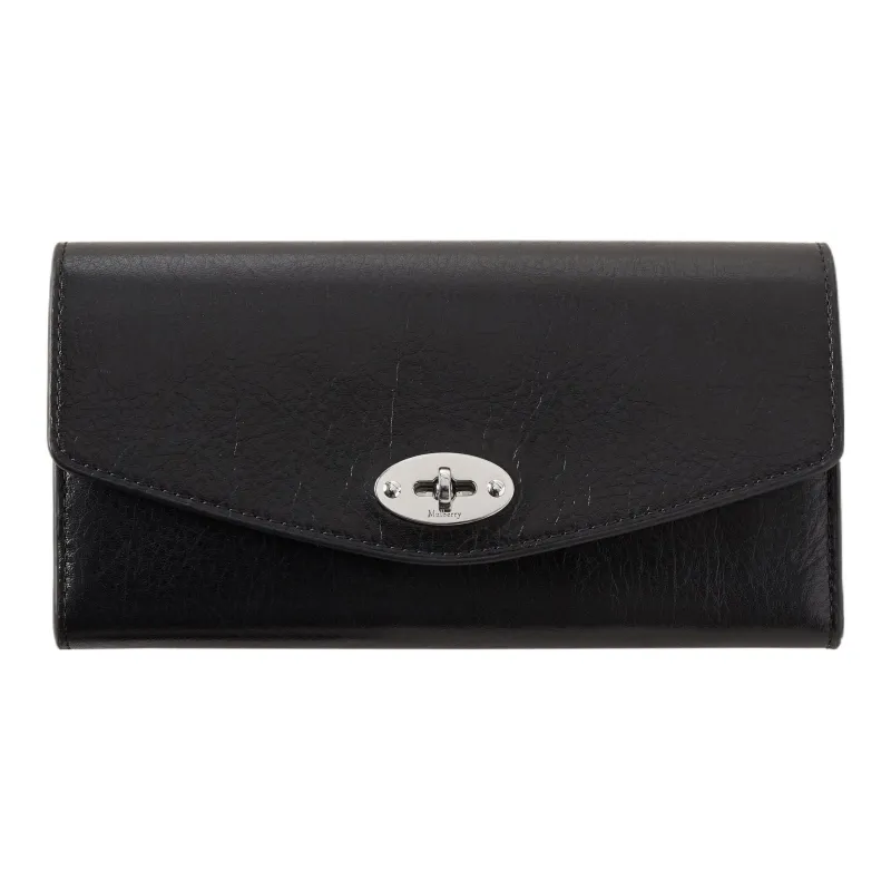Mulberry Darley Grained Calfskin Wallet Women's Black-0