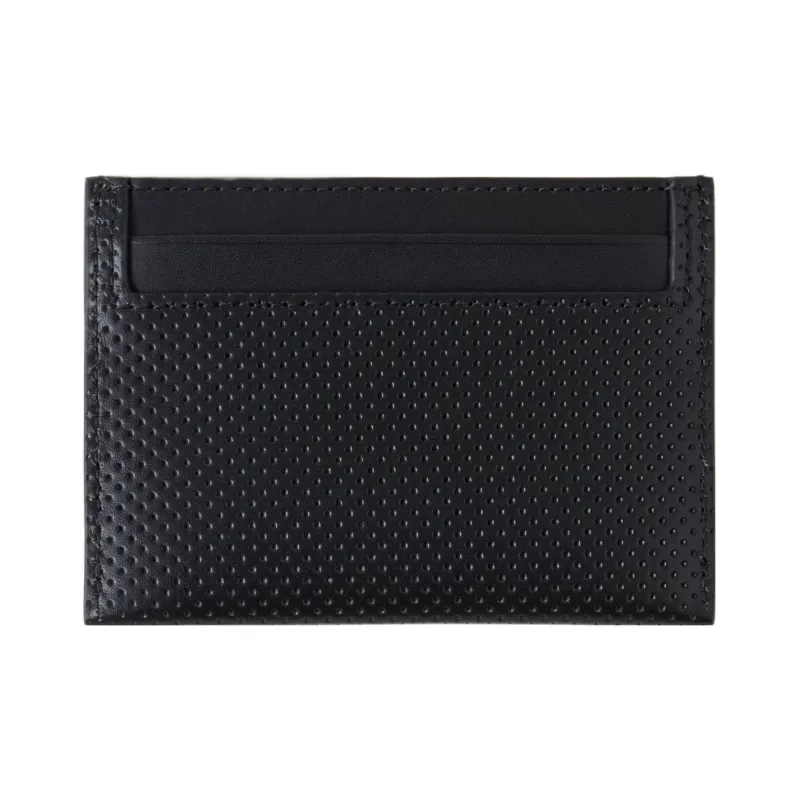 Mulberry Cow Leather Card Holder Men's Black-1