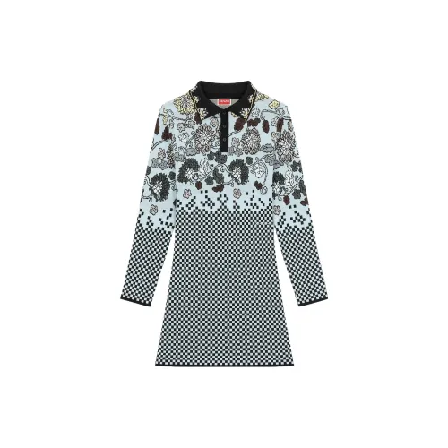 KENZO Long-Sleeved Dresses Women's Blue