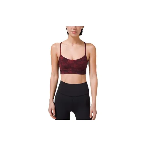 Lululemon Flow Y Sports Underwear Women's Dark Ruby Red/DRBY