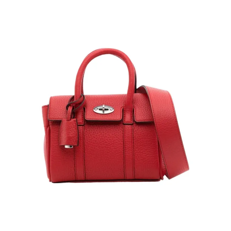 Mulberry Calfskin Shoulder Bag, Handbag Mini Women's Red-0