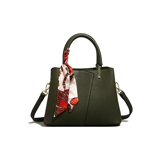 HAWA PU Handbag Medium Size Women's Black/Burgundy/Jasper-12