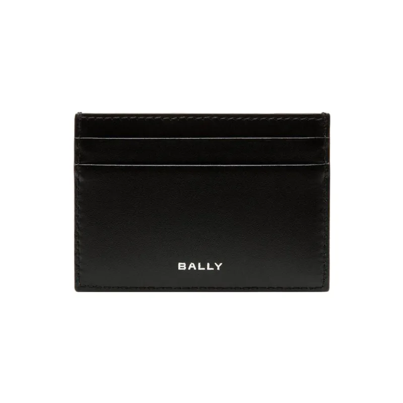 BALLY Grain Cow Leather Coin Purses Card Holders Regular Men's Blue-0