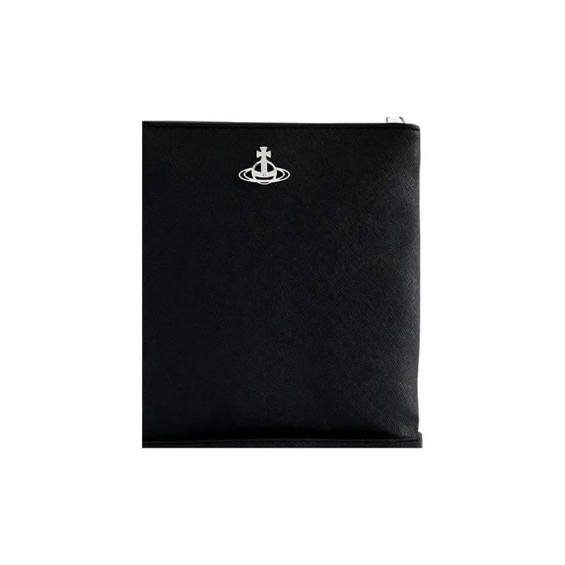 Vivienne Westwood SQUIRE Polyurethane Shoulder Bag, Crossbody Bag Men's Black-2