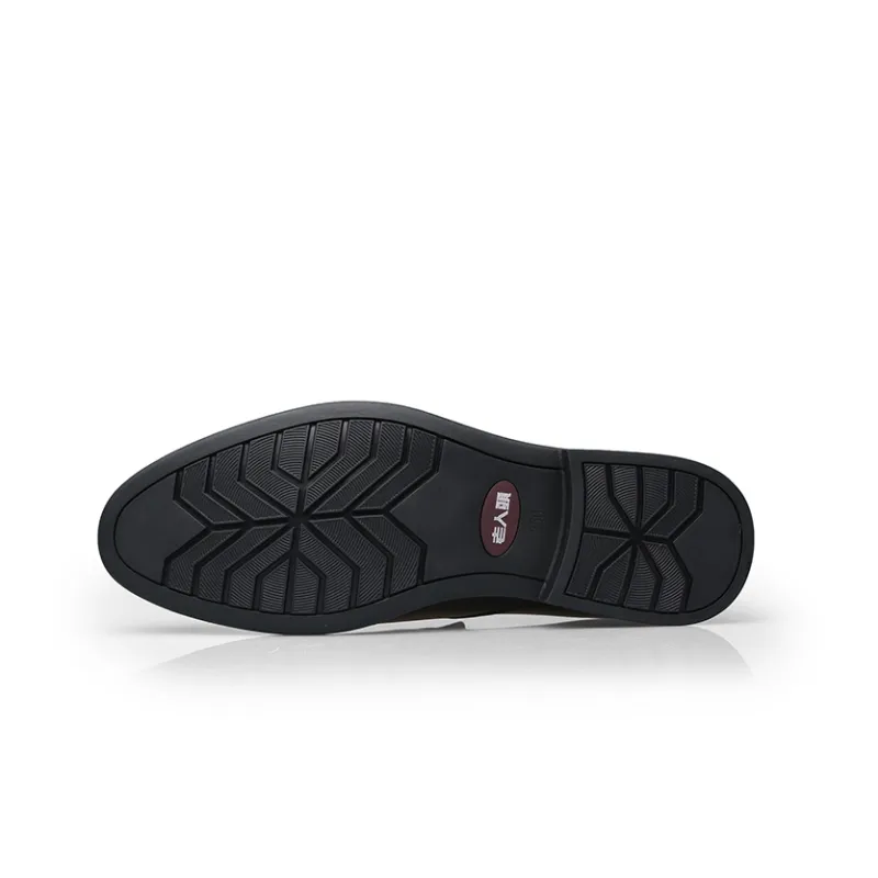 LAORENTOU Dress Shoes Men Low Top Brown/Black-4
