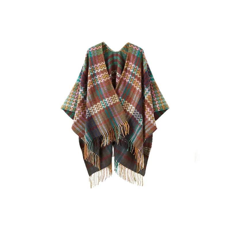BAIJUAN Shawls Women's Pink Yellow, Green, Pink-1