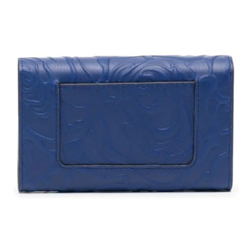 Mulberry Darley Leather Wallet Medium Size Women's Blue-1