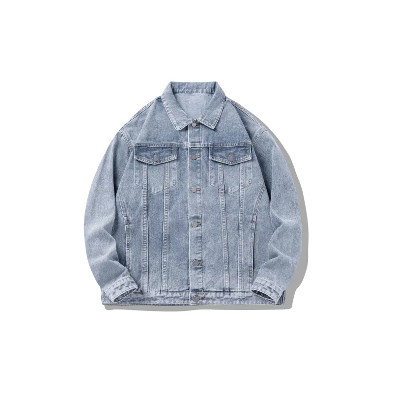 BEENTRILL Denim Jacket Unisex Washed White-1